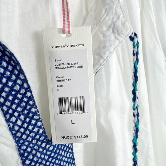 Vineyard Vines Embroidered White Cotton‎ Dress - Picture 5 of 9